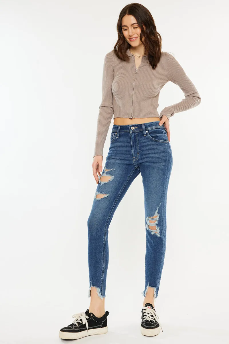 Luna High Rise Ankle Skinny Jeans sold by Kan Can product image thumbnail 5