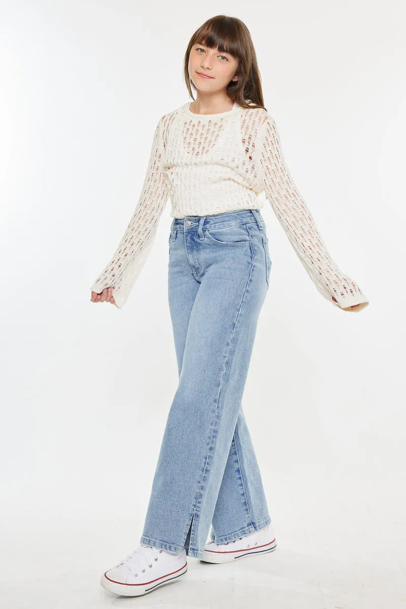 Aurora High Rise Wide Leg Kid Jeans sold by Kan Can product image thumbnail 4