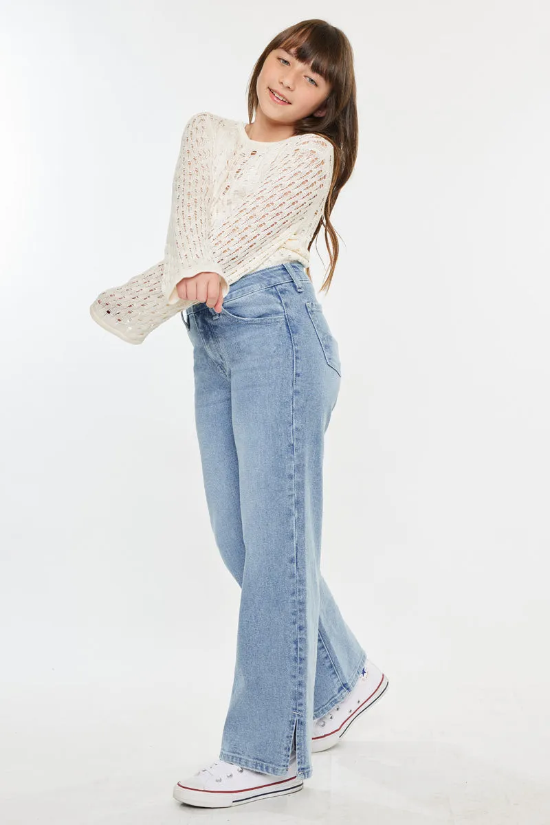 Aurora High Rise Wide Leg Kid Jeans sold by Kan Can product image thumbnail 3