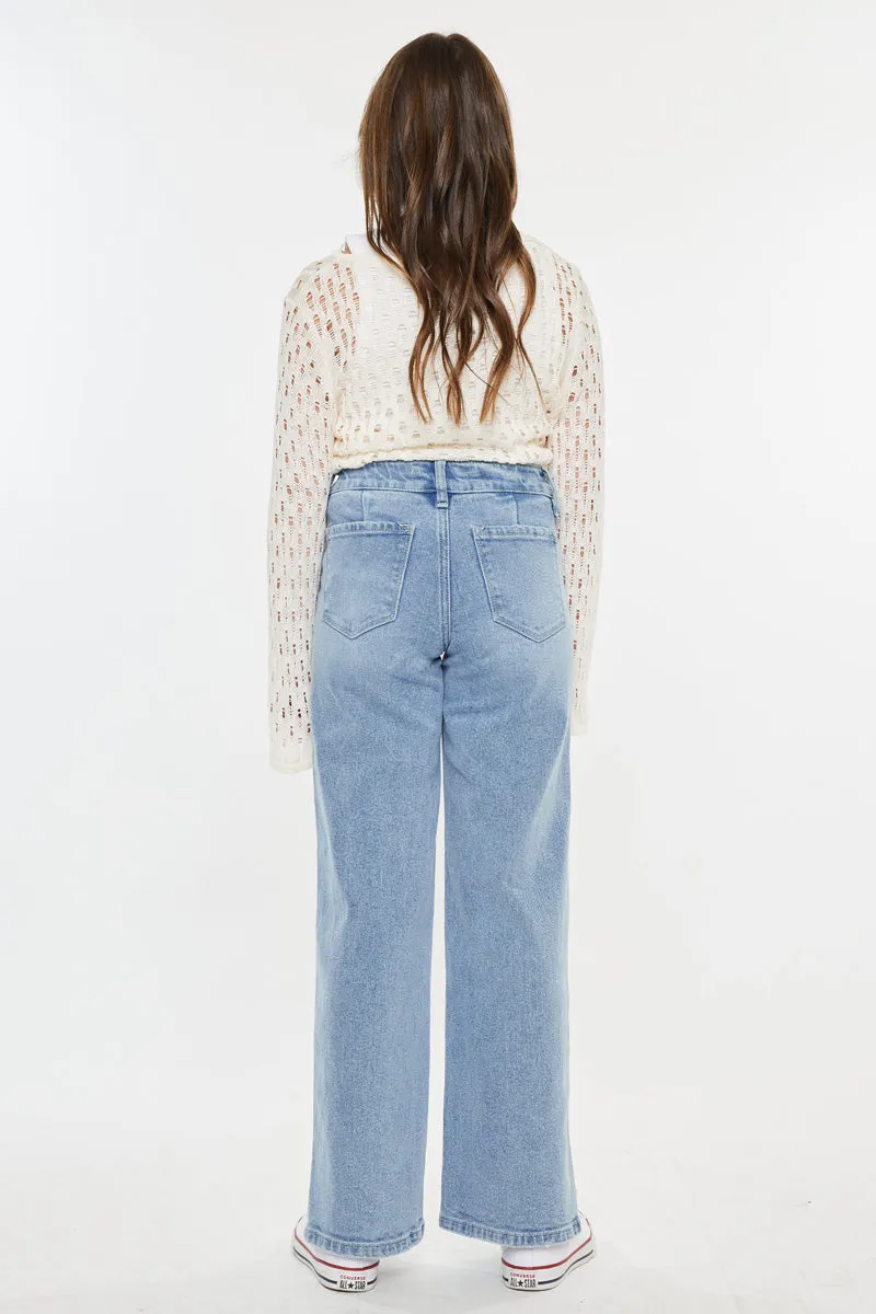 Aurora High Rise Wide Leg Kid Jeans sold by Kan Can product image thumbnail 2
