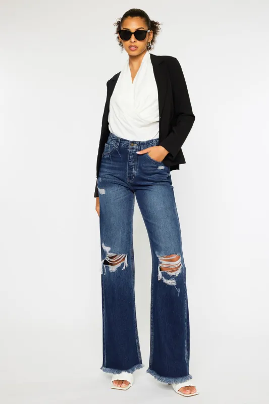 Jules Ultra High Rise 90's Flare Jeans sold by Kan Can