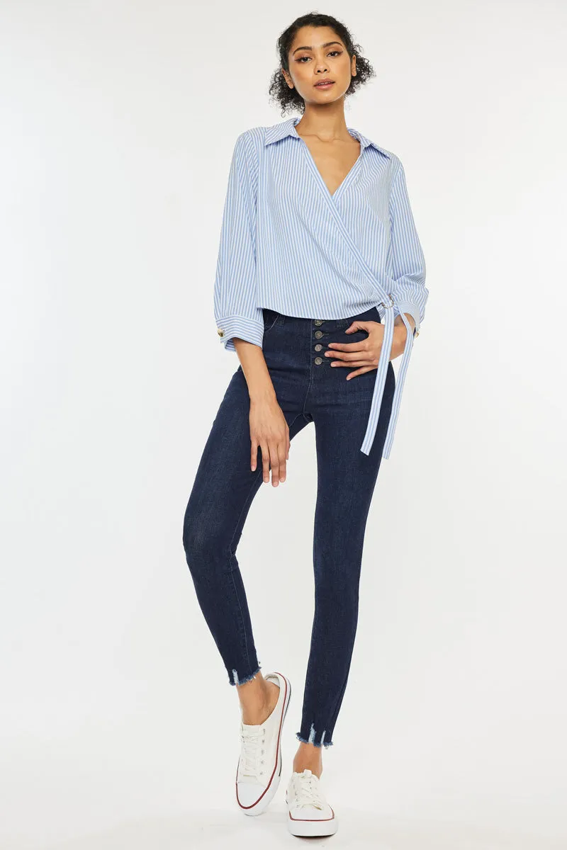 Clove High Rise Ankle Skinny Jeans sold by Kan Can product image thumbnail 4