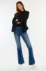 Hayden Mid Rise Flare Jeans (Petite) sold by Kan Can