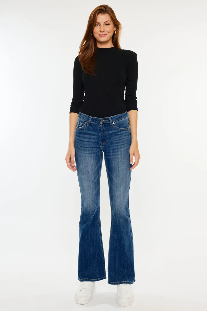 Hayden Mid Rise Flare Jeans (Petite) sold by Kan Can product image thumbnail 4