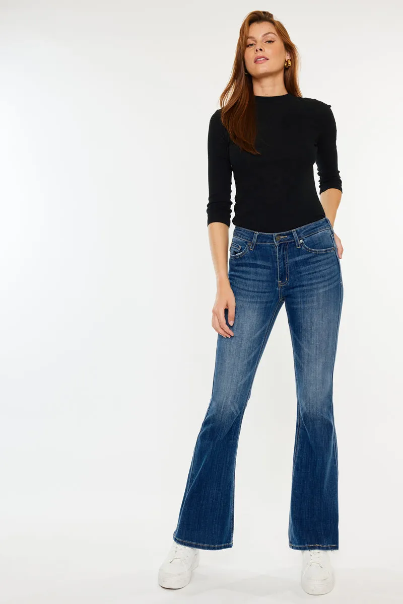 Hayden Mid Rise Flare Jeans (Petite) sold by Kan Can product image thumbnail 5