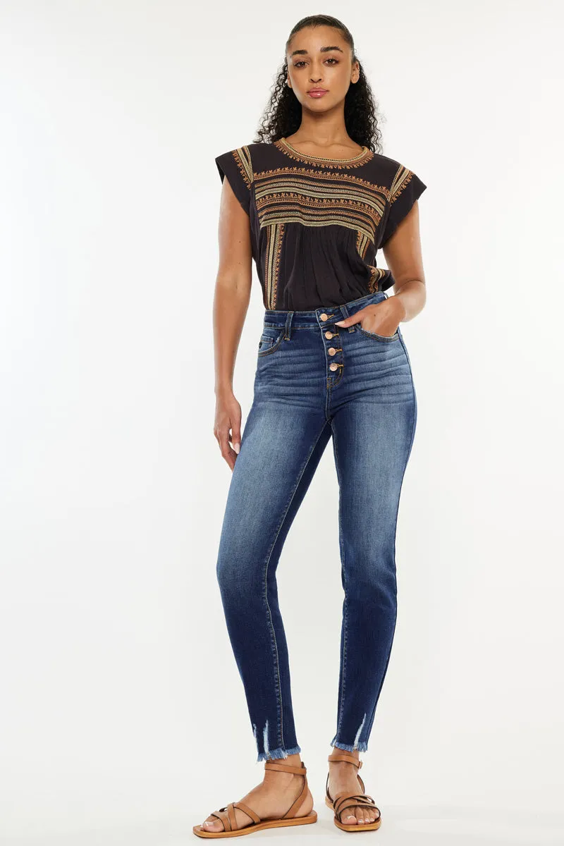 Jenny High Rise Ankle Skinny Jeans sold by Kan Can product image thumbnail 3