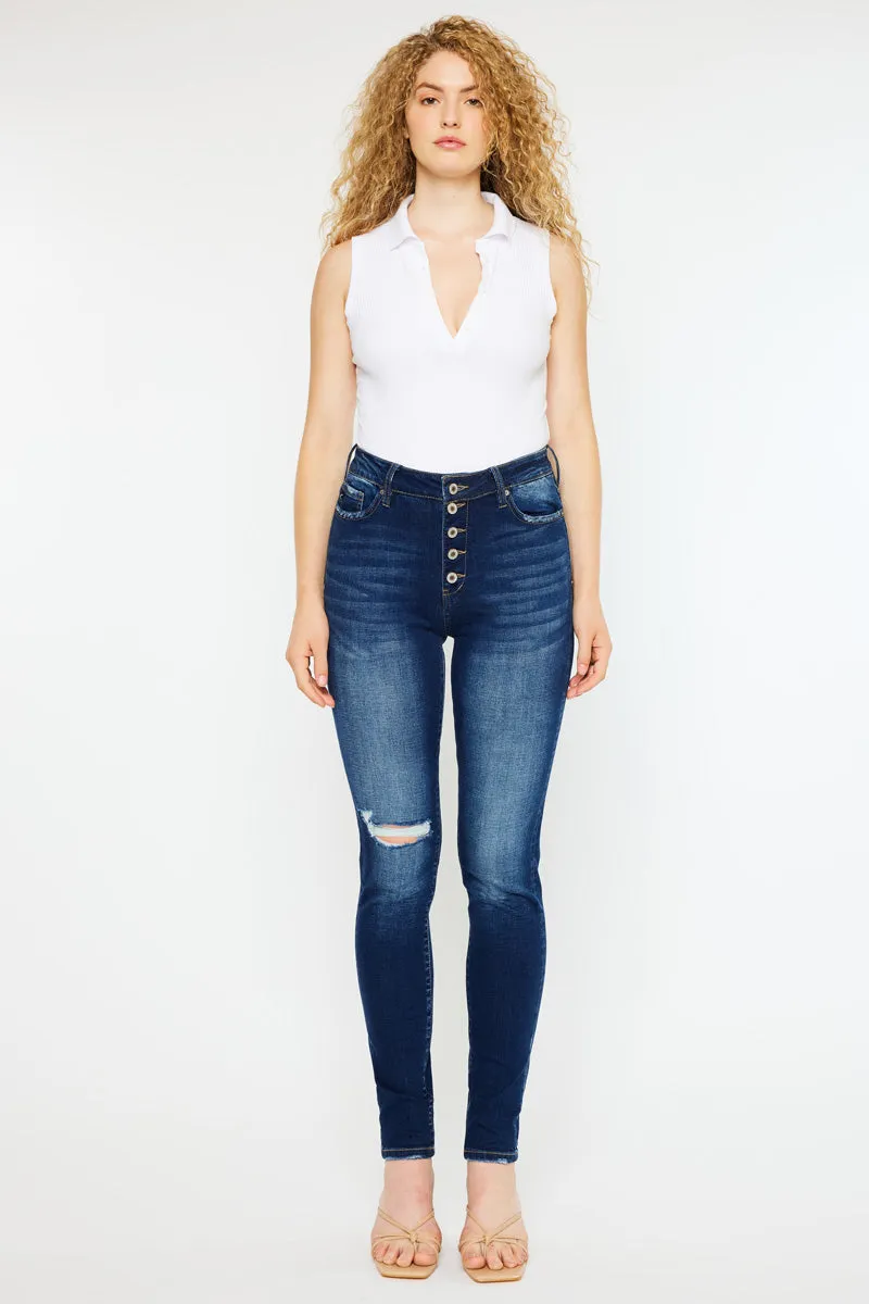 Wesley High Rise Super Skinny Jeans - Curvy sold by Kan Can product image thumbnail 3