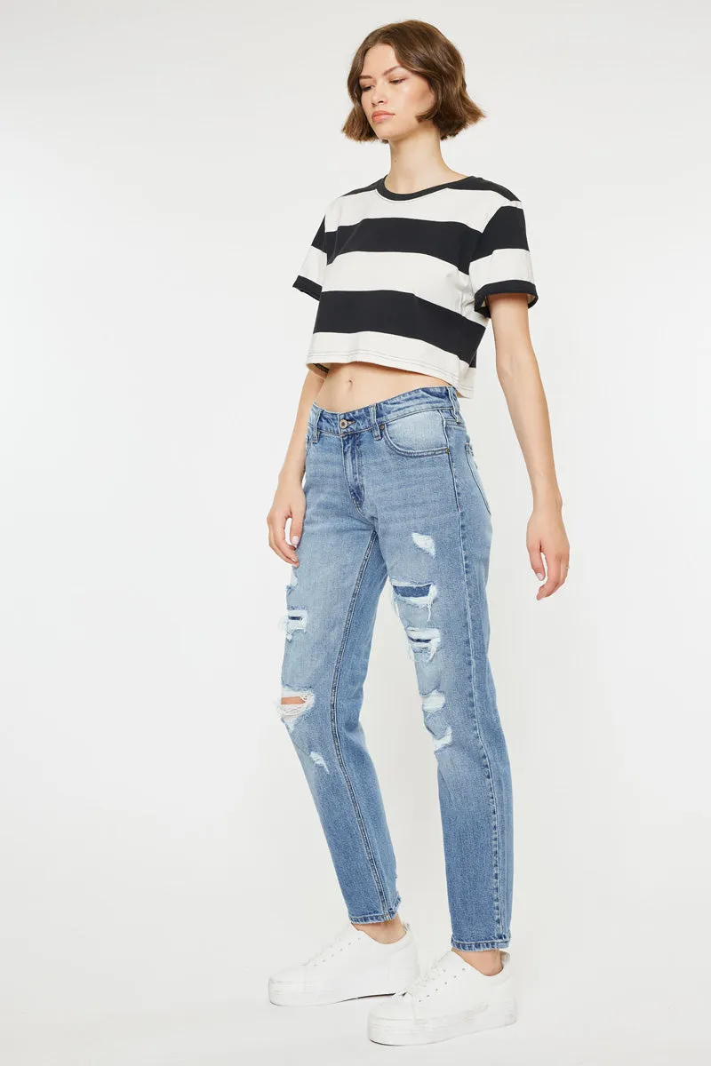 Devika Mid Rise Boyfriend Jeans sold by Kan Can product image thumbnail 5