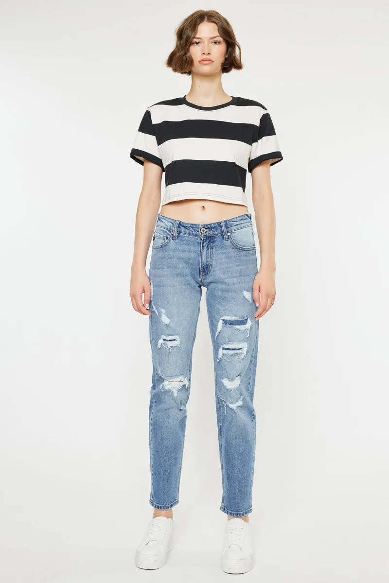Devika Mid Rise Boyfriend Jeans sold by Kan Can product image thumbnail 3