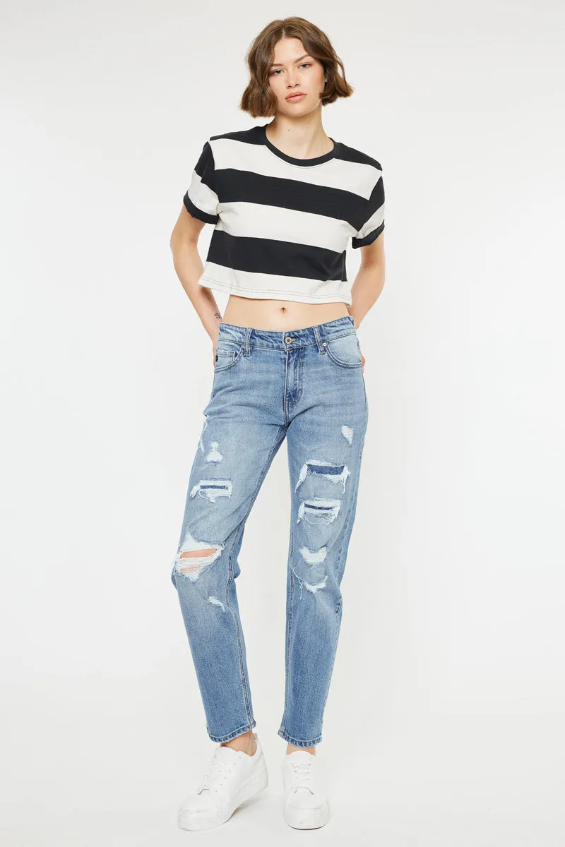 Devika Mid Rise Boyfriend Jeans sold by Kan Can product image thumbnail 4