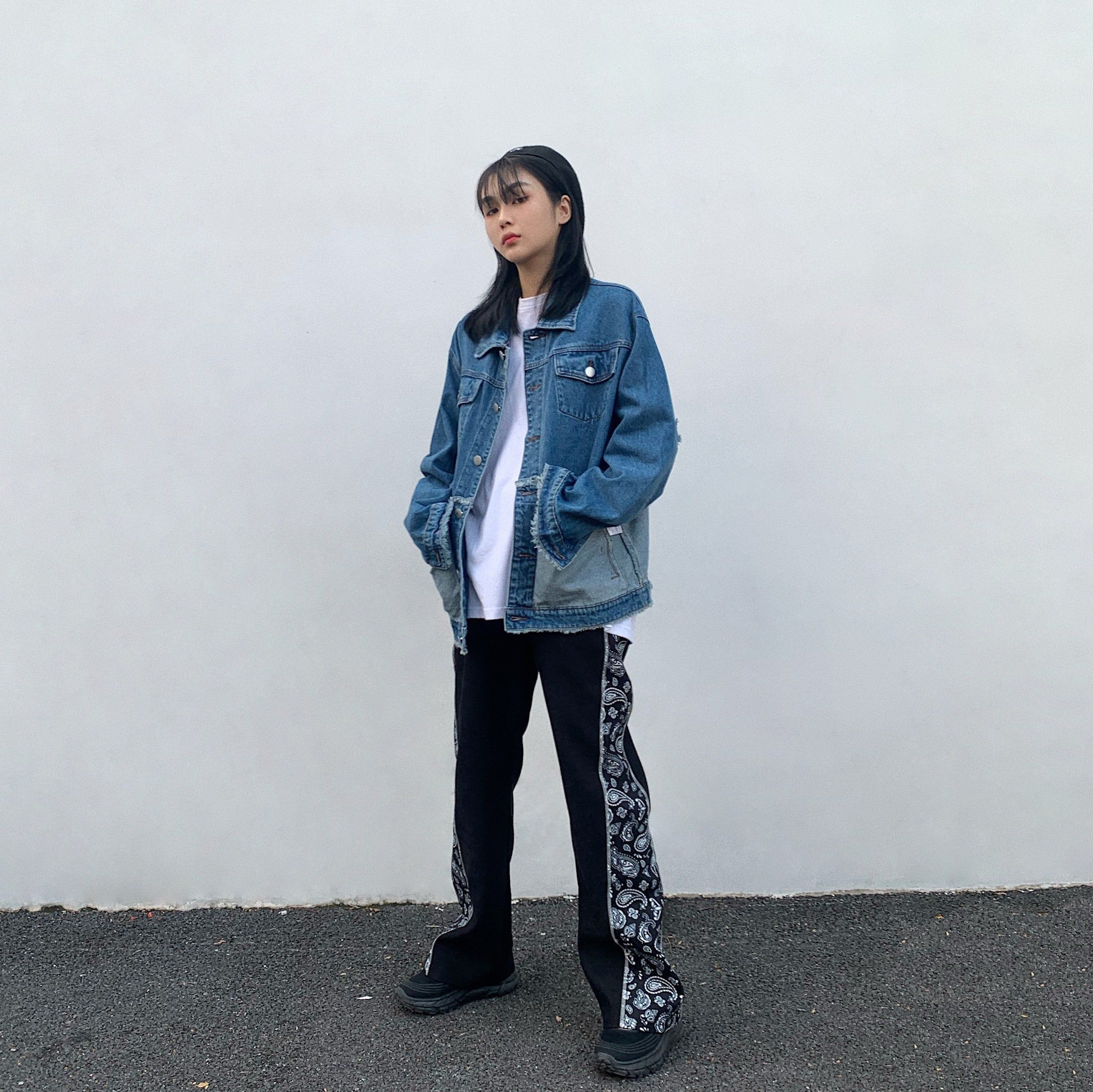 Stitching Loose And Versatile, Denim Jacket Jacket sold by Kan Can product image thumbnail 3