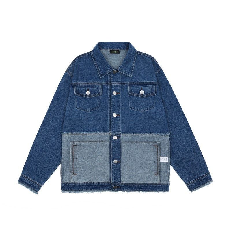 Stitching Loose And Versatile, Denim Jacket Jacket sold by Kan Can