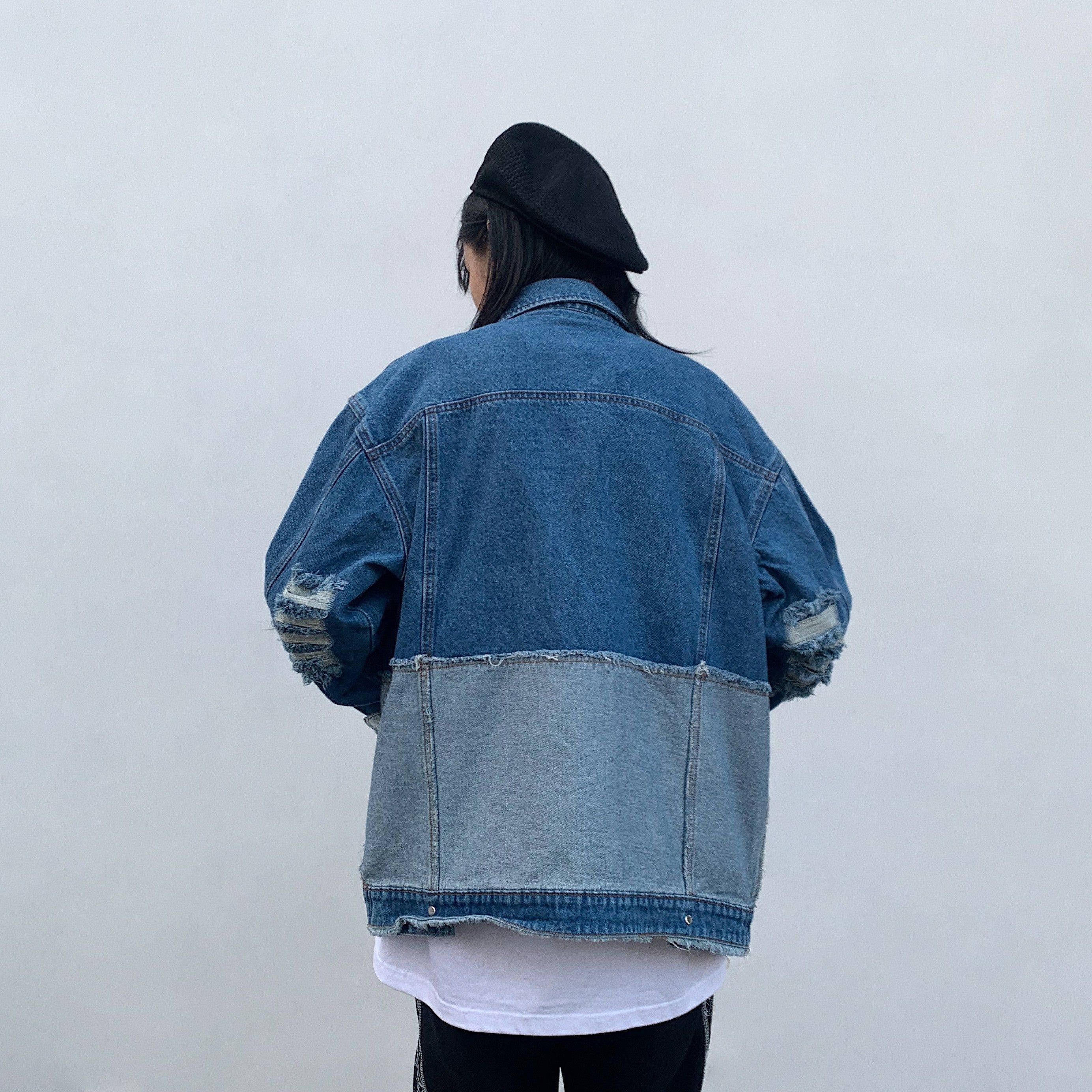 Stitching Loose And Versatile, Denim Jacket Jacket sold by Kan Can product image thumbnail 4