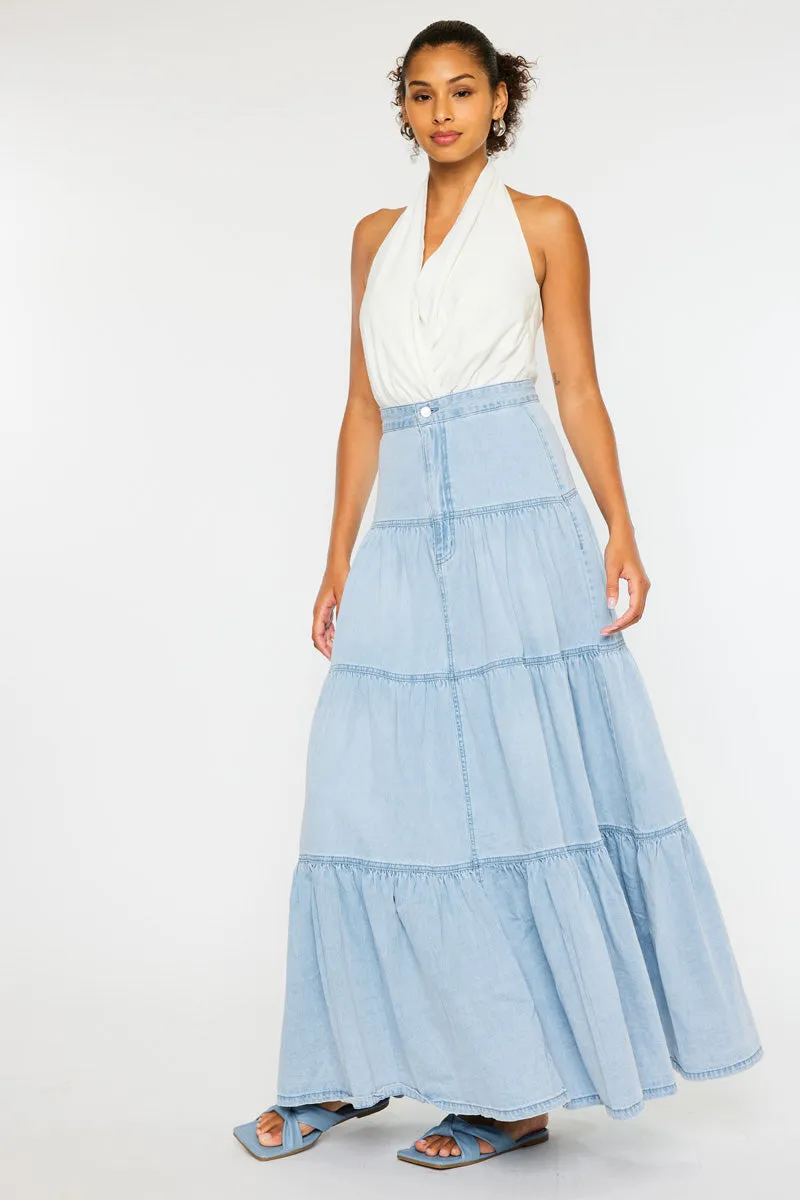 Thalia Maxi Denim Skirt sold by Kan Can product image thumbnail 2