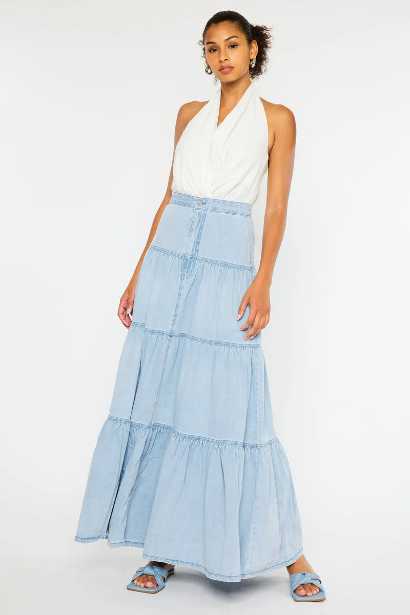 Thalia Maxi Denim Skirt sold by Kan Can product image thumbnail 5