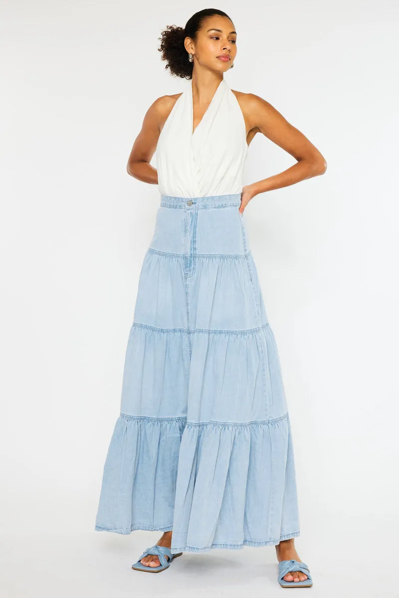 Thalia Maxi Denim Skirt sold by Kan Can product image thumbnail 4