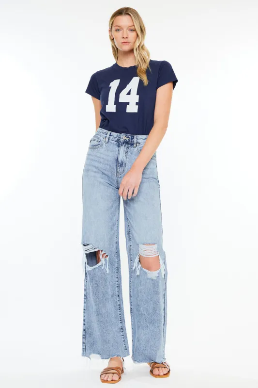 Mercy Ultra High Rise Wide Leg Jeans sold by Kan Can