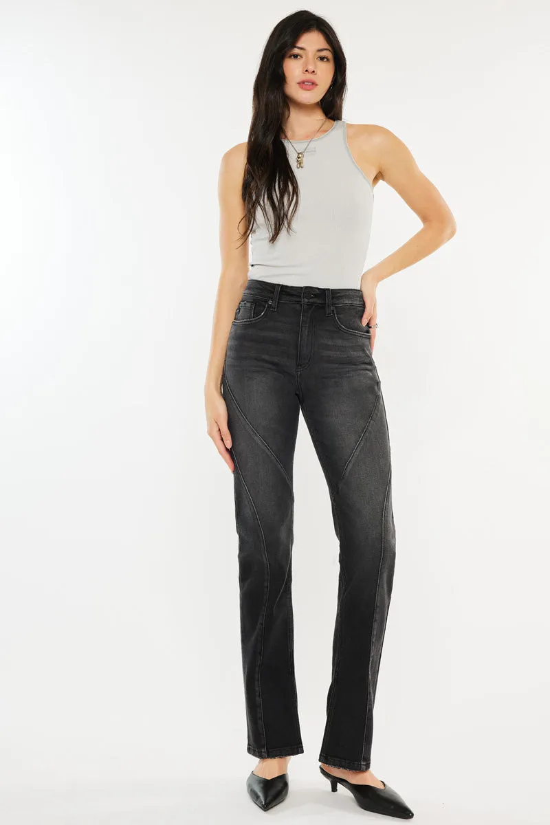 Berry High Rise Slit Straight sold by Kan Can product image thumbnail 2