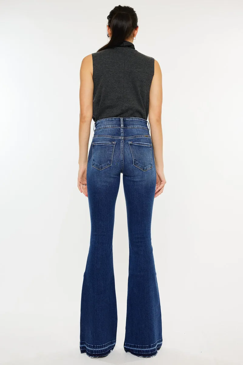 Amaya High Rise Crossover Flare Jeans sold by Kan Can product image thumbnail 2