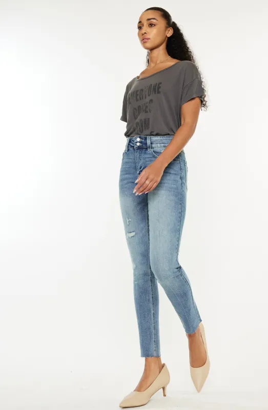Carson High Rise Cigarette Leg Jeans sold by Kan Can
