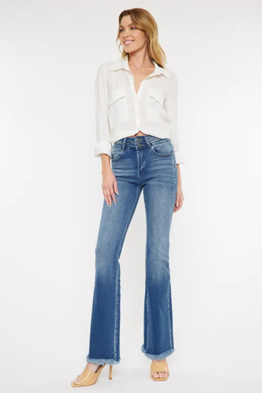 Kara High Rise Flare Jeans sold by Kan Can
