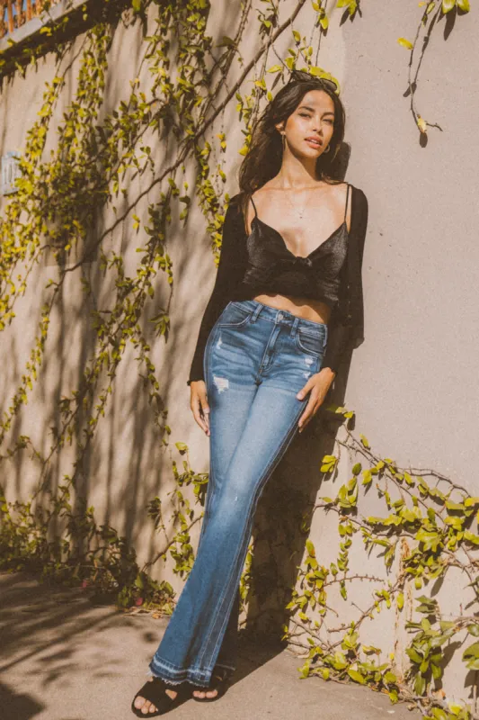 Clemont High Rise Flare Jeans sold by Kan Can