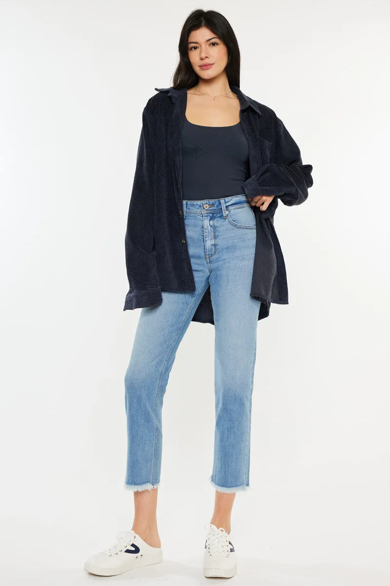 Nancy Essentials High Rise Slim Straight Leg Jeans sold by Kan Can