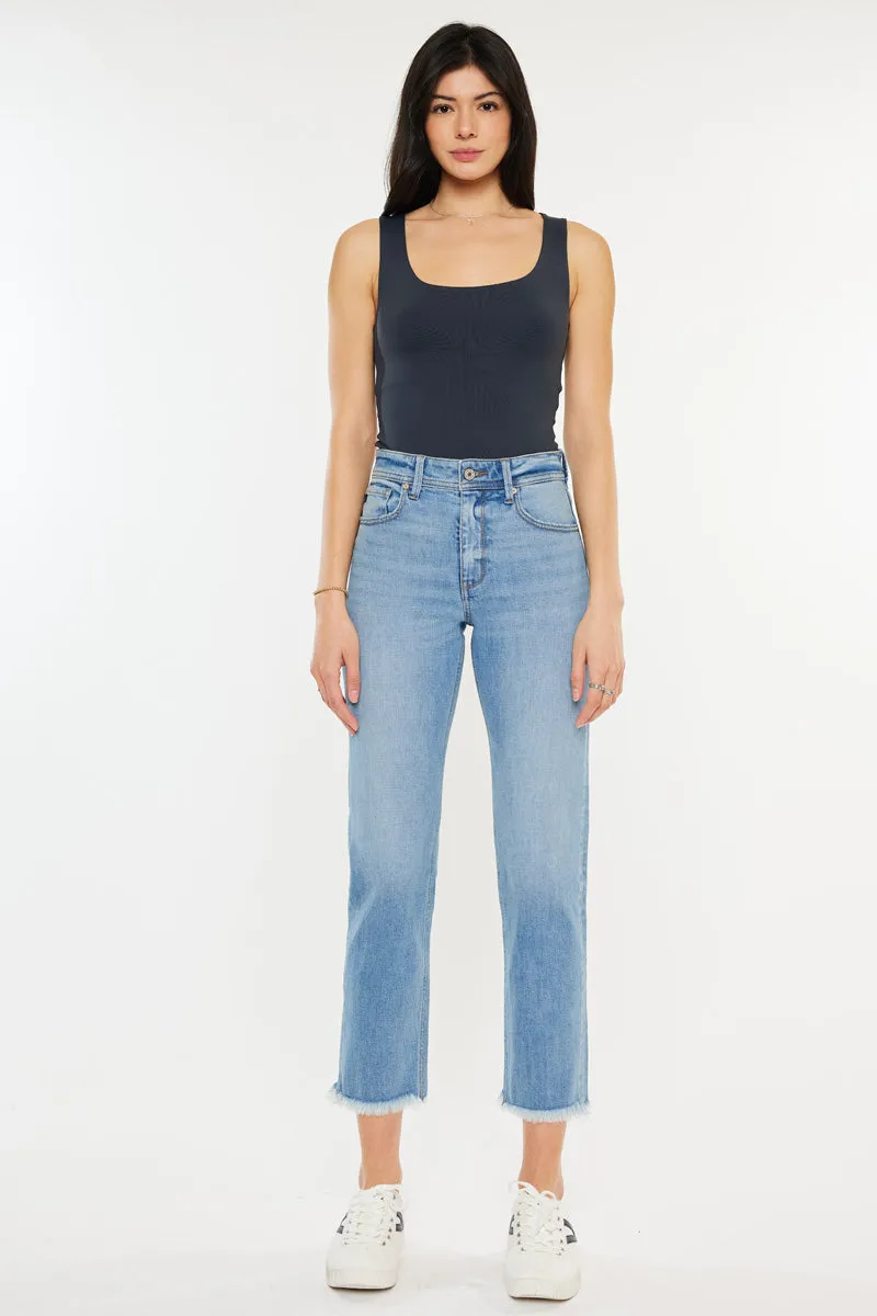 Nancy Essentials High Rise Slim Straight Leg Jeans sold by Kan Can product image thumbnail 3