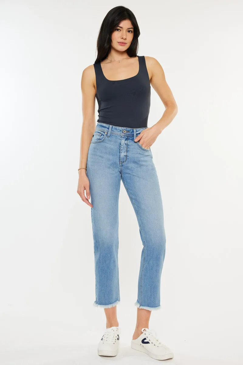 Nancy Essentials High Rise Slim Straight Leg Jeans sold by Kan Can product image thumbnail 4