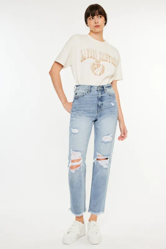 Oceane High Rise Slim Straight Leg Jeans sold by Kan Can