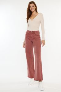 Aveline High Rise Wide Leg Jeans sold by Kan Can