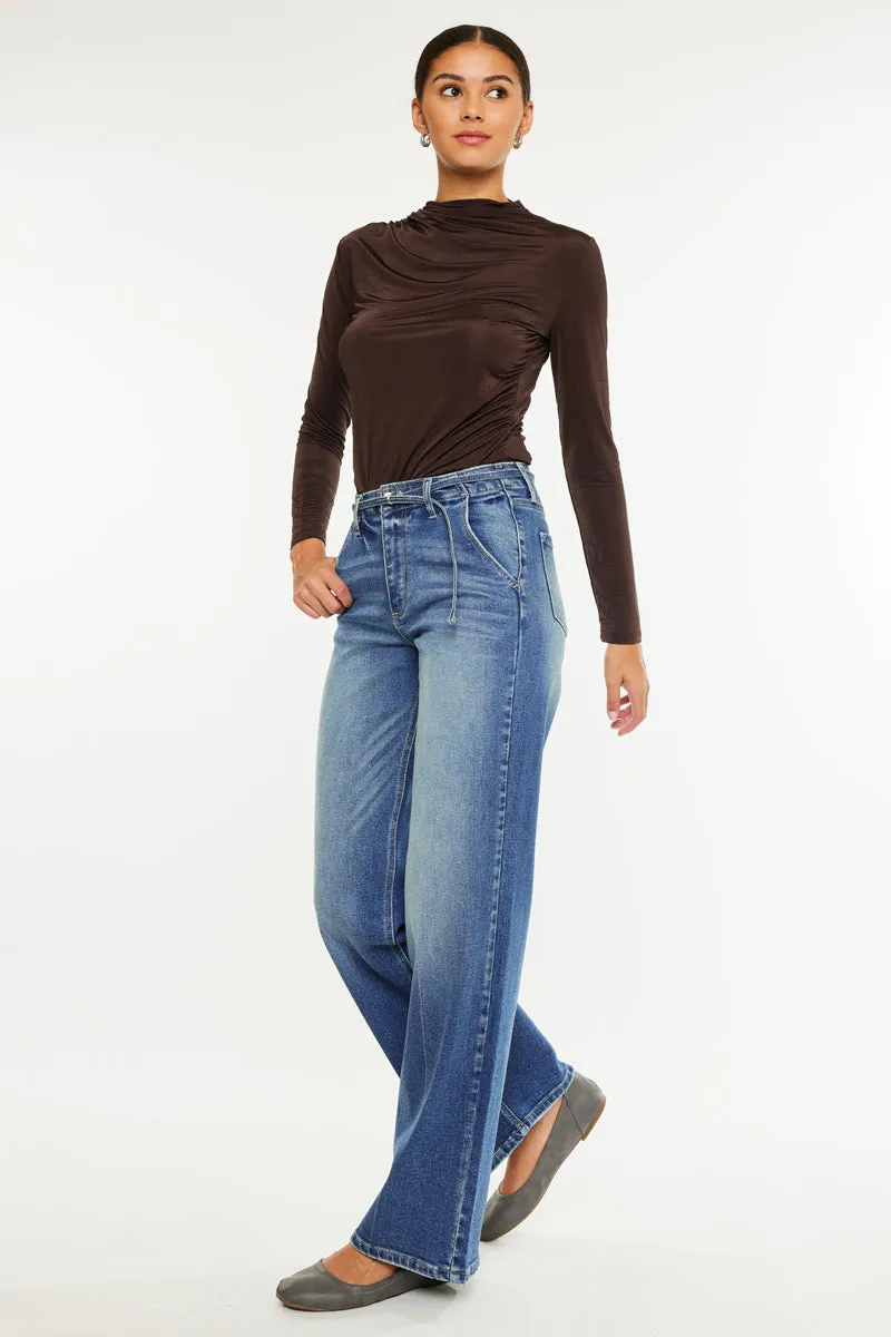 Leah Ultra High Rise Wide Leg Jeans sold by Kan Can product image thumbnail 5