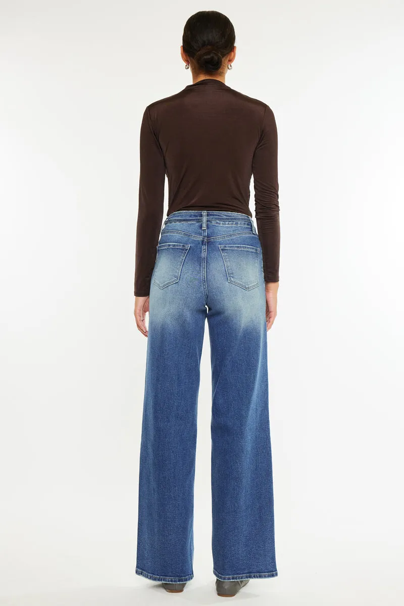 Leah Ultra High Rise Wide Leg Jeans sold by Kan Can product image thumbnail 2