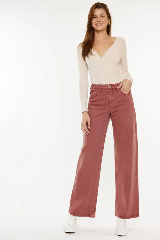 Aveline High Rise Wide Leg Jeans sold by Kan Can
