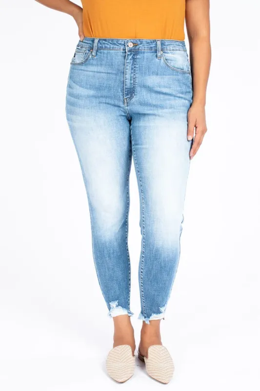 Jovana High Rise Ankle Skinny Jeans (Plus Size) sold by Kan Can