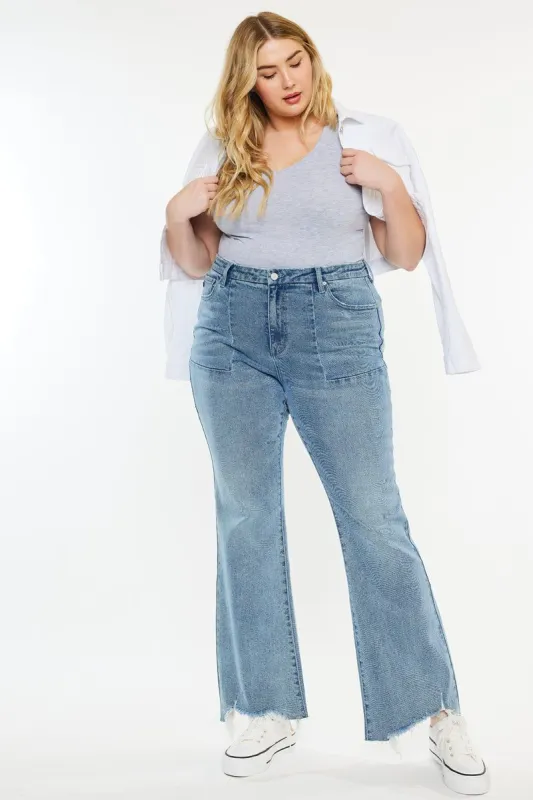 Poppy  High Rise Flare Petite (Plus) sold by Kan Can