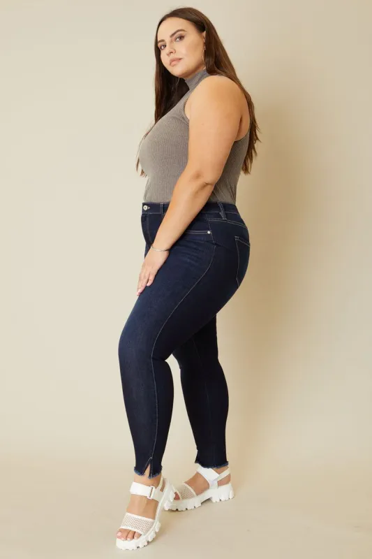 Naira Ultra High Rise Ankle Skinny Jeans (Plus Size) sold by Kan Can