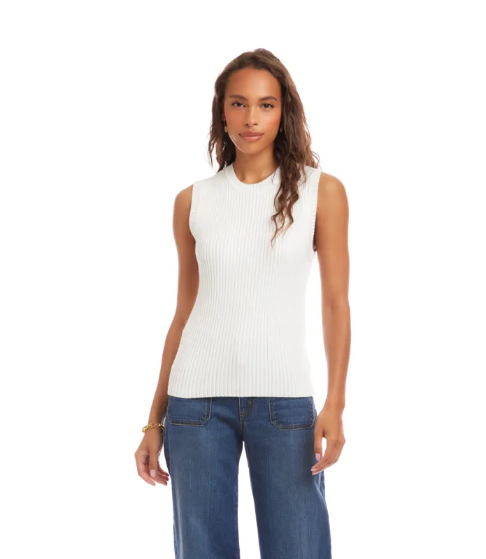 Petite Size Ribbed Sweater Tank made by Karen Kane