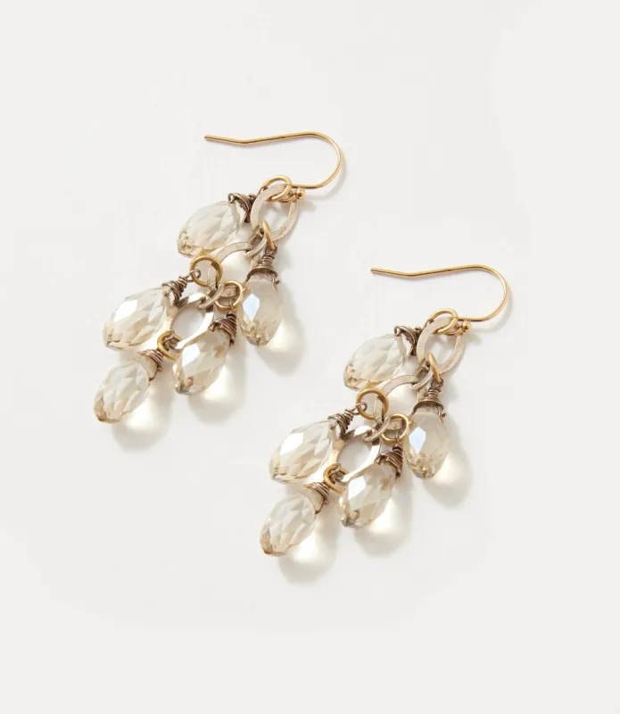 Crystal Cluster Earrings made by Karen Kane