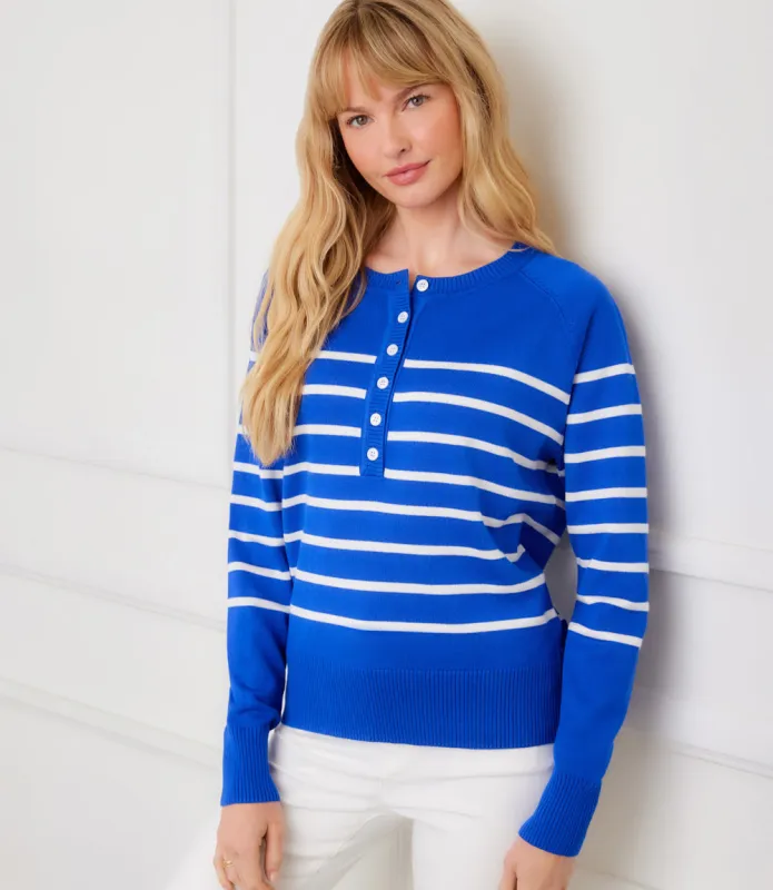 Henley Stripe Sweater made by Karen Kane
