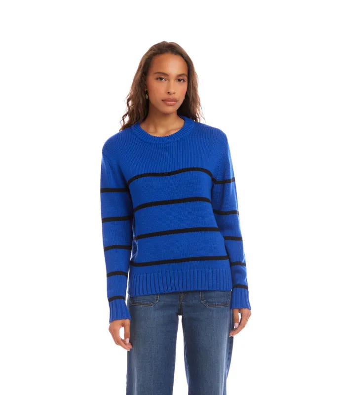 Stripe Crewneck Sweater sold by Karen Kane