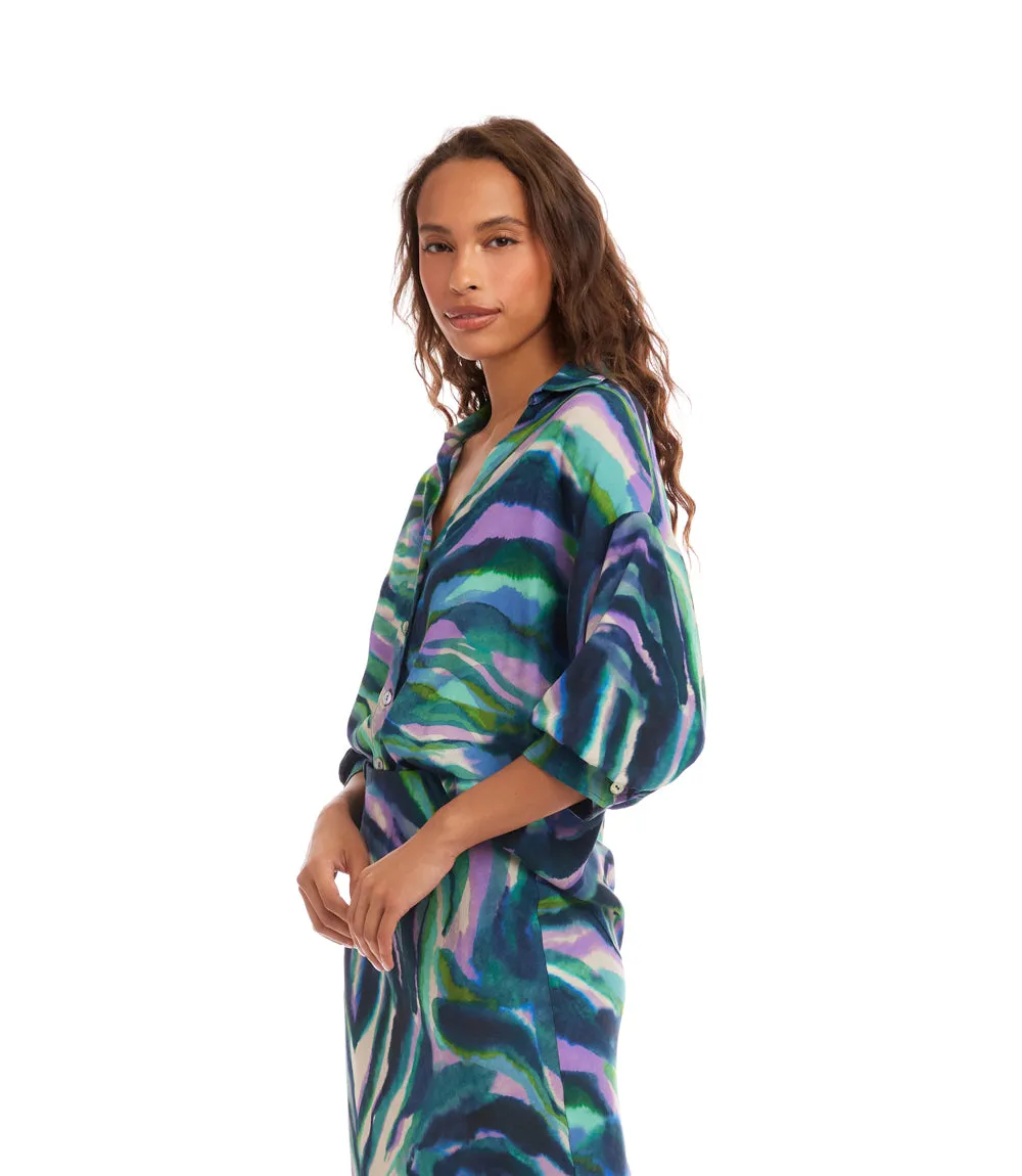 Lantern Sleeve Button-Front Top sold by Karen Kane product image thumbnail 3