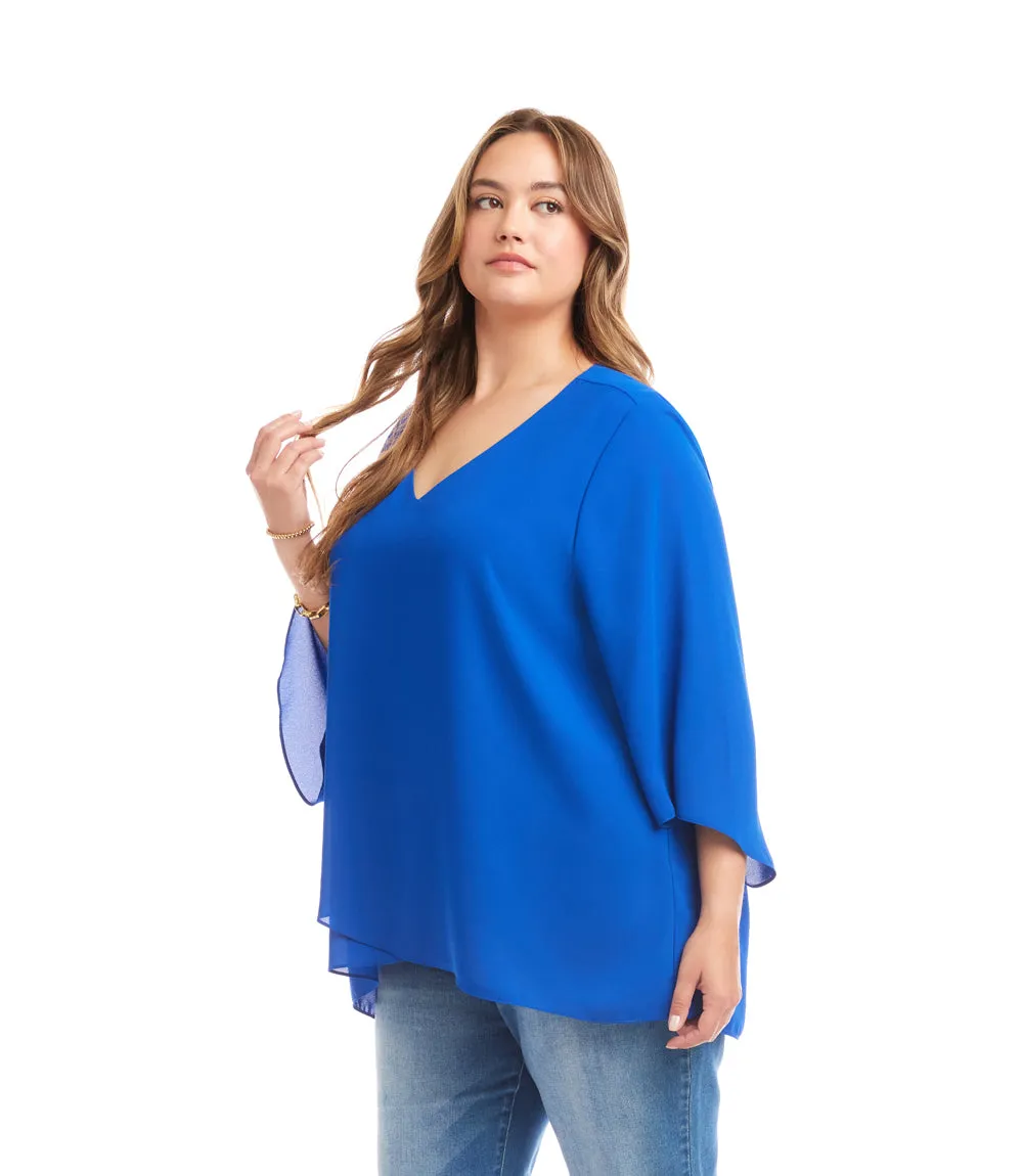 Plus Size Bracelet Sleeve Asymmetric Top sold by Karen Kane product image thumbnail 2