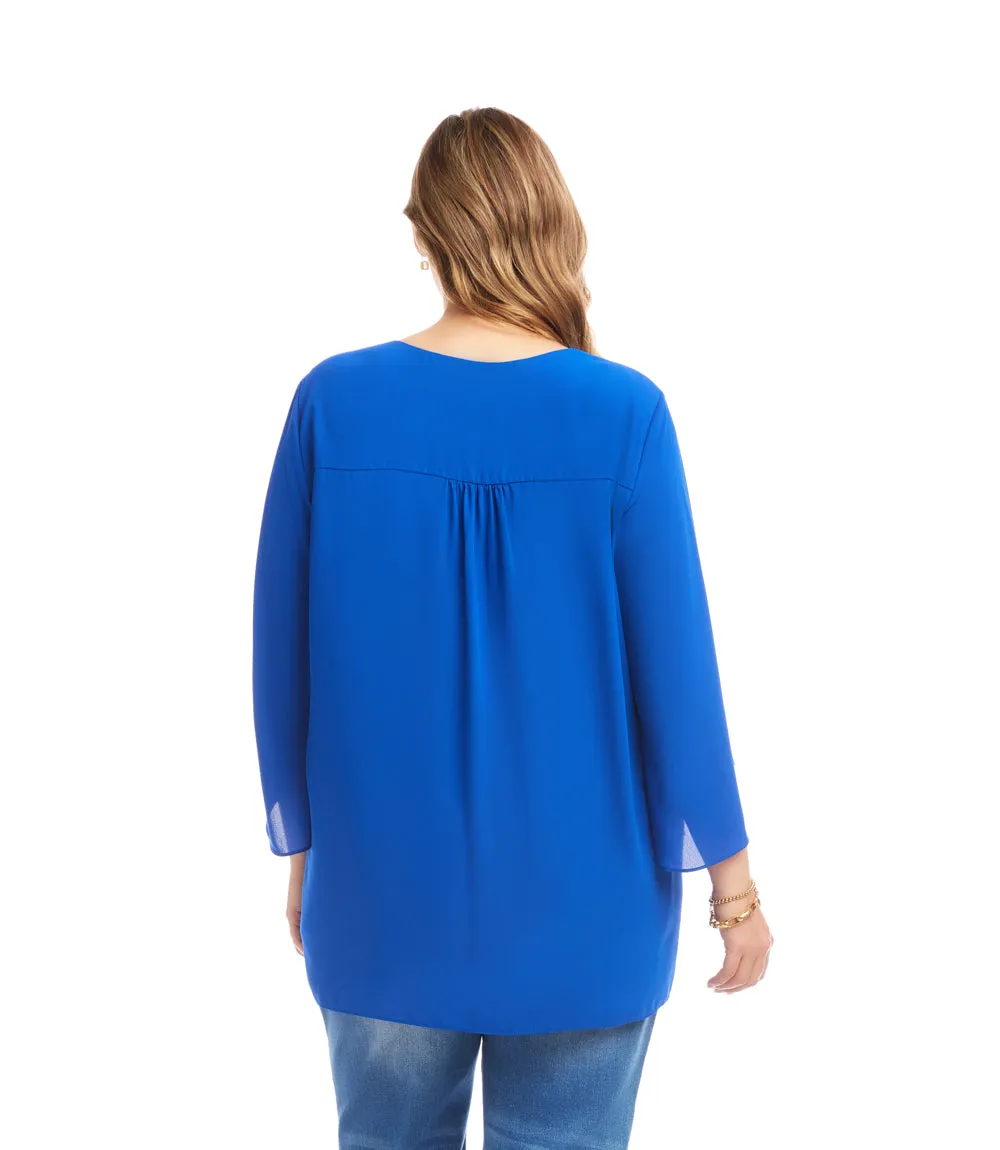 Plus Size Bracelet Sleeve Asymmetric Top sold by Karen Kane product image thumbnail 3