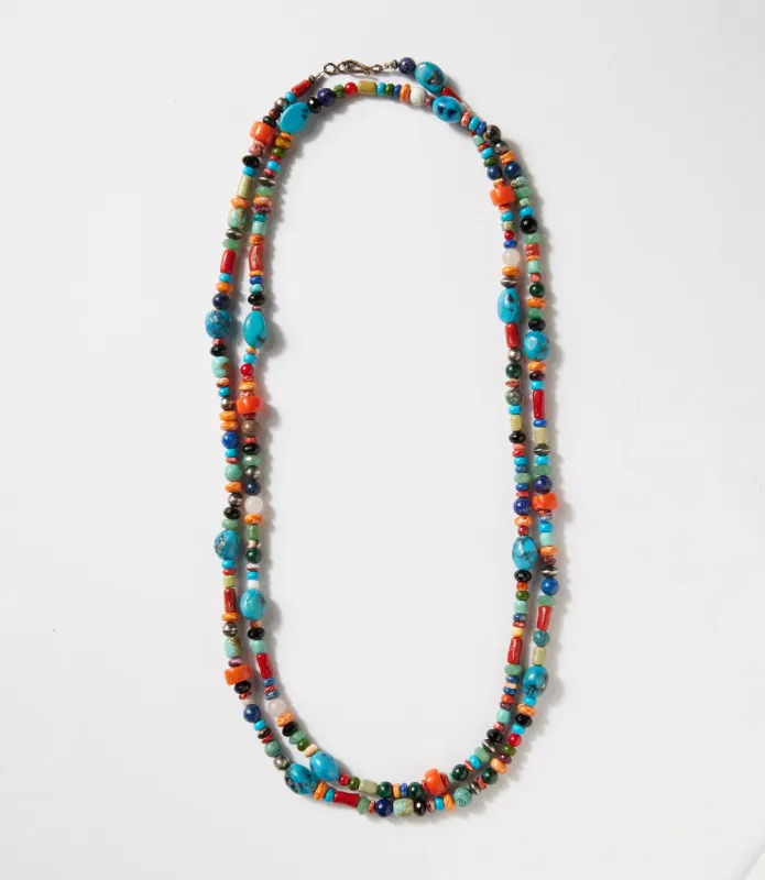 Santo Domingo Multi Stone Sterling Silver Necklace sold by Karen Kane