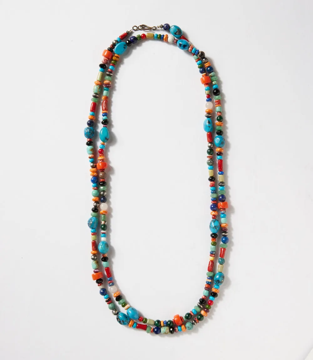 Santo Domingo Multi Stone Sterling Silver Necklace sold by Karen Kane