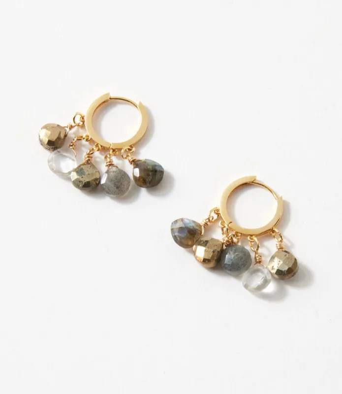 Gemstone Huggie Earrings sold by Karen Kane