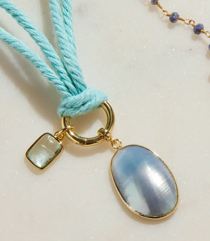 Pearl And Gemstone Cord Necklace sold by Karen Kane