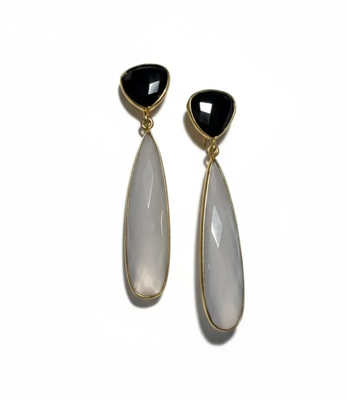 Teardrop Contrast Earrings sold by Karen Kane