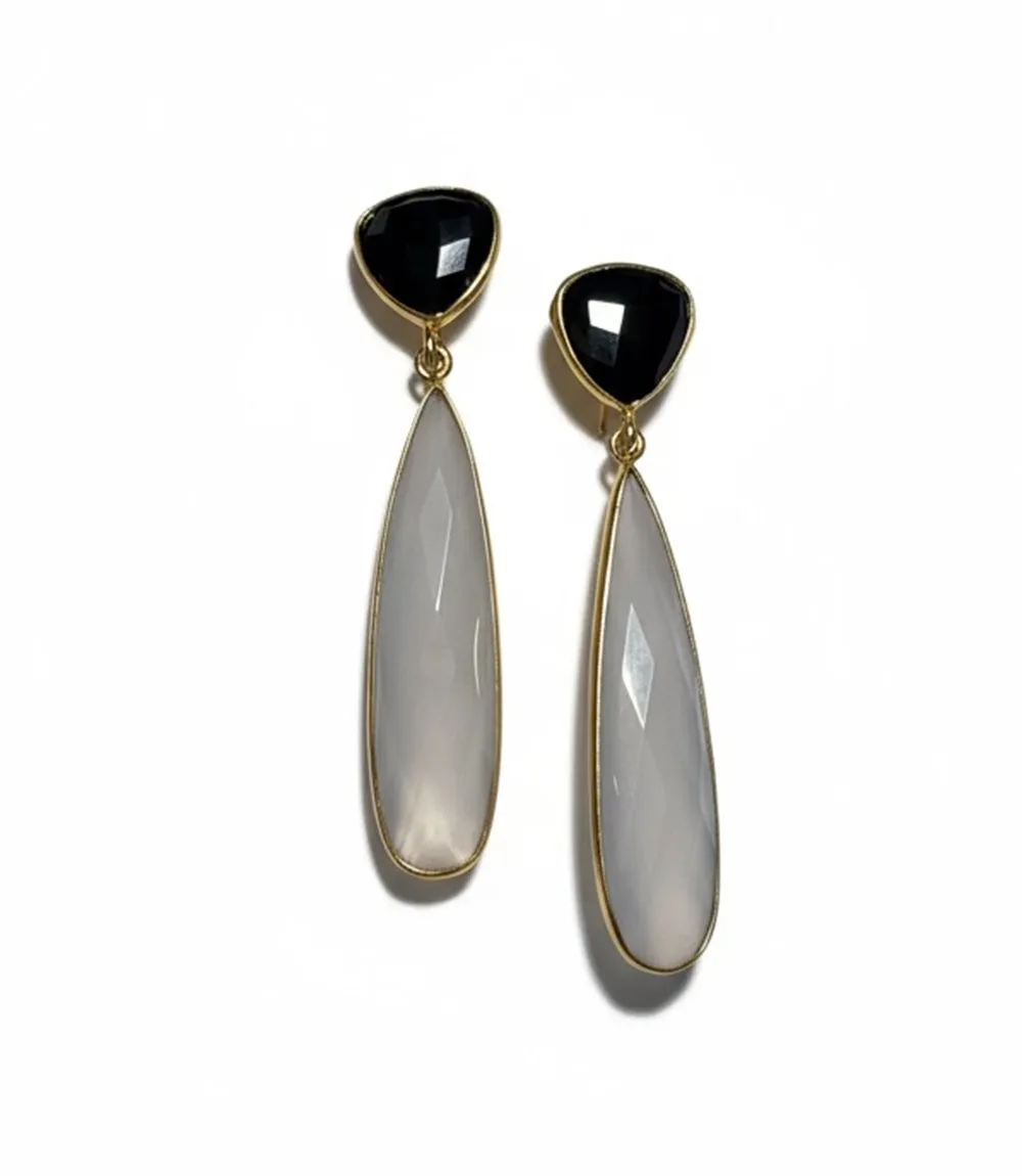 Teardrop Contrast Earrings sold by Karen Kane
